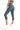Capri legging blue back view - JUV Activewear