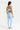 Croft one shoulder bra light blue back view  - JUV