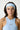 Headband light blue in model front view - JUV 