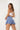 Honey skirt blue back view in model- JUV