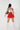 Honey skirt red back view in model- JUV