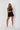 Joy skirt black in model front view -JUV
