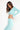 Rainbow legging mint green side view in model - JUV