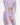 Rainbow legging purple back view in model - JUV
