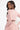 Rainbow long sleeve bra pink back view in model - JUV