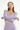 Rainbow long sleeve bra purple front view in model - JUV