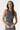 Sleek Tank Top gray in model front view - JUV