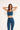 Unicorn legging blue in model front view- JUV Activewear